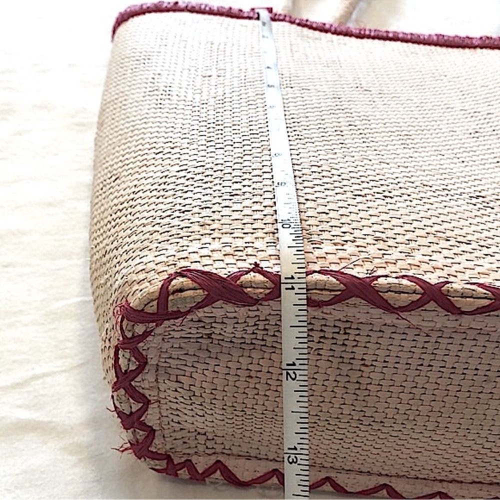 Vintage Fashionista Ladies Embellished Embroidered Appliqué Straw Bag - Picture 15 of 16